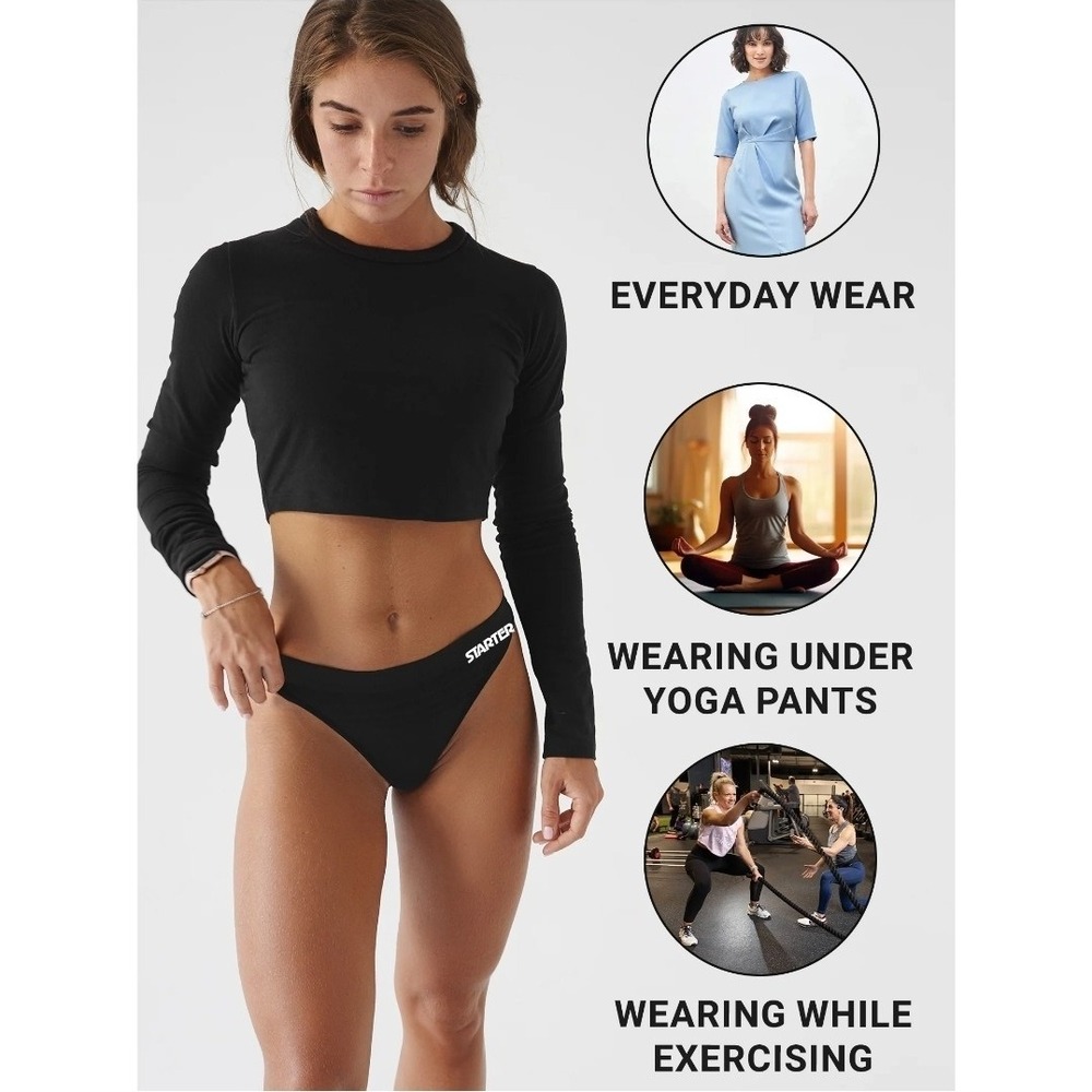 Starter 6 Pack Ladies Seamless Thongs Size Medium Assorted Colors Intimates‎ New